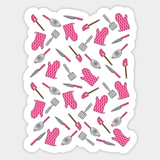 Pink Accent Cooking Tools Sticker